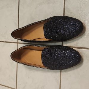 JCrew blue sequin women's loafers size 7.5